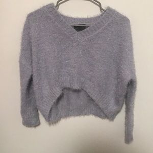 Cropped lavender sweater